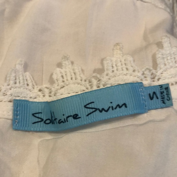 EUC Solitaire Swimsuit White Coverup size M - Picture 6 of 7